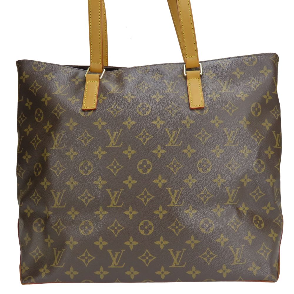 LOUIS VUITTON Tote Bag M51151 Monogram, Tanned Leather Brown Cabas Mezzo Women
