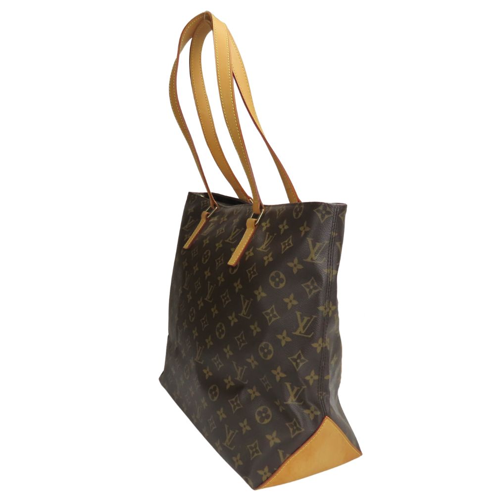 LOUIS VUITTON Tote Bag M51151 Monogram, Tanned Leather Brown Cabas Mezzo Women