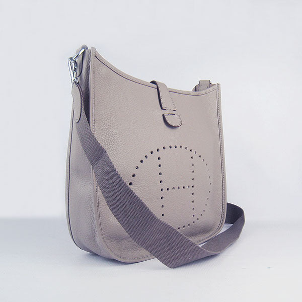 Luxury Hermes Evelyne I handbag H6309 grey silver