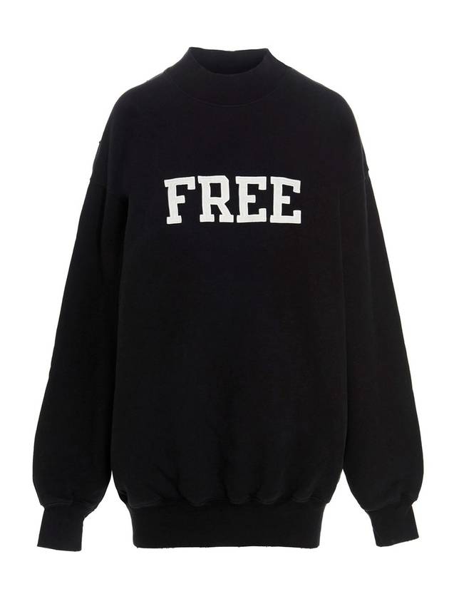Luxury Balenciaga Trending 2026 WoMen's Free Embroidery Distressed Sweatshirt Black