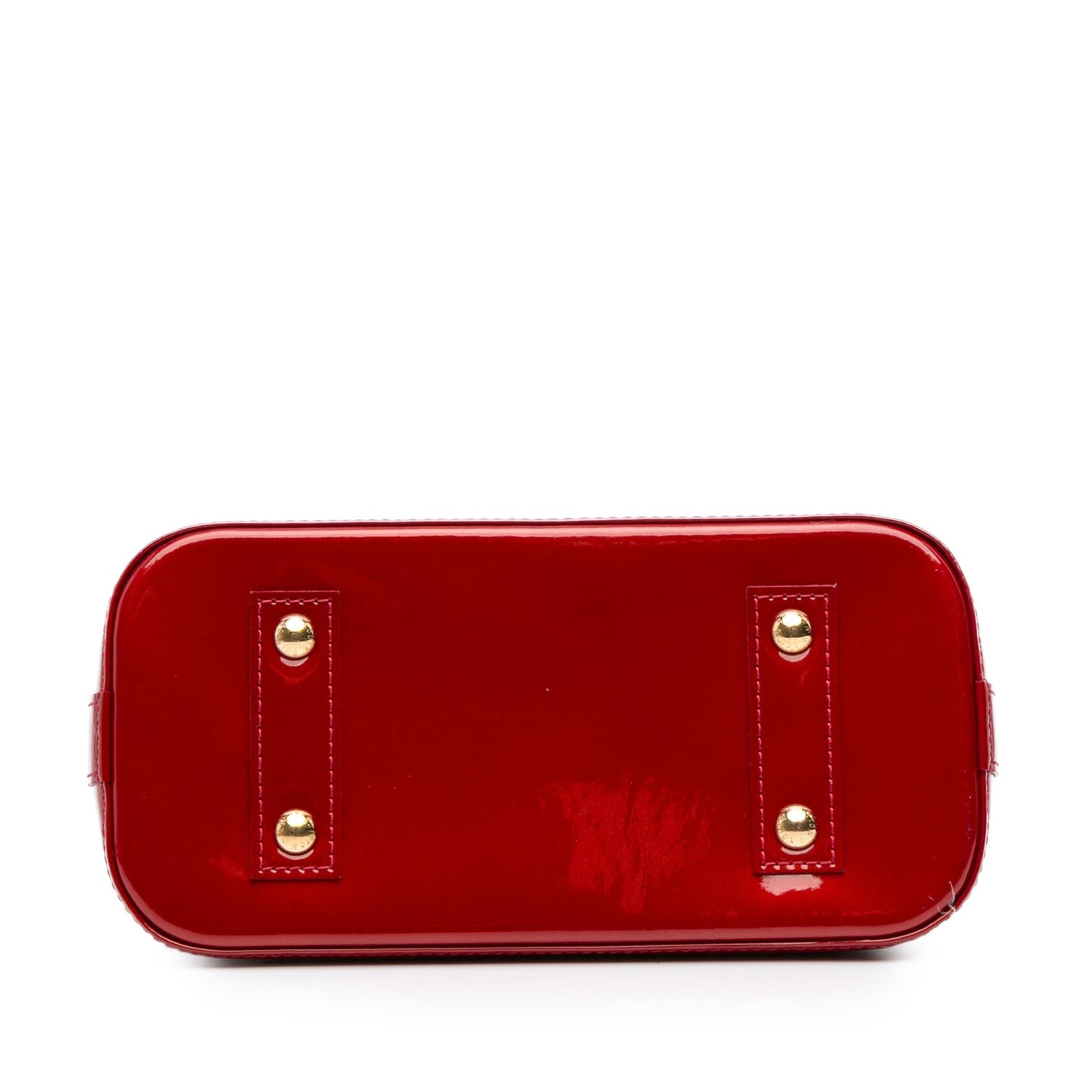 Red Louis Vuitton Monogram Vernis Alma BB Satchel