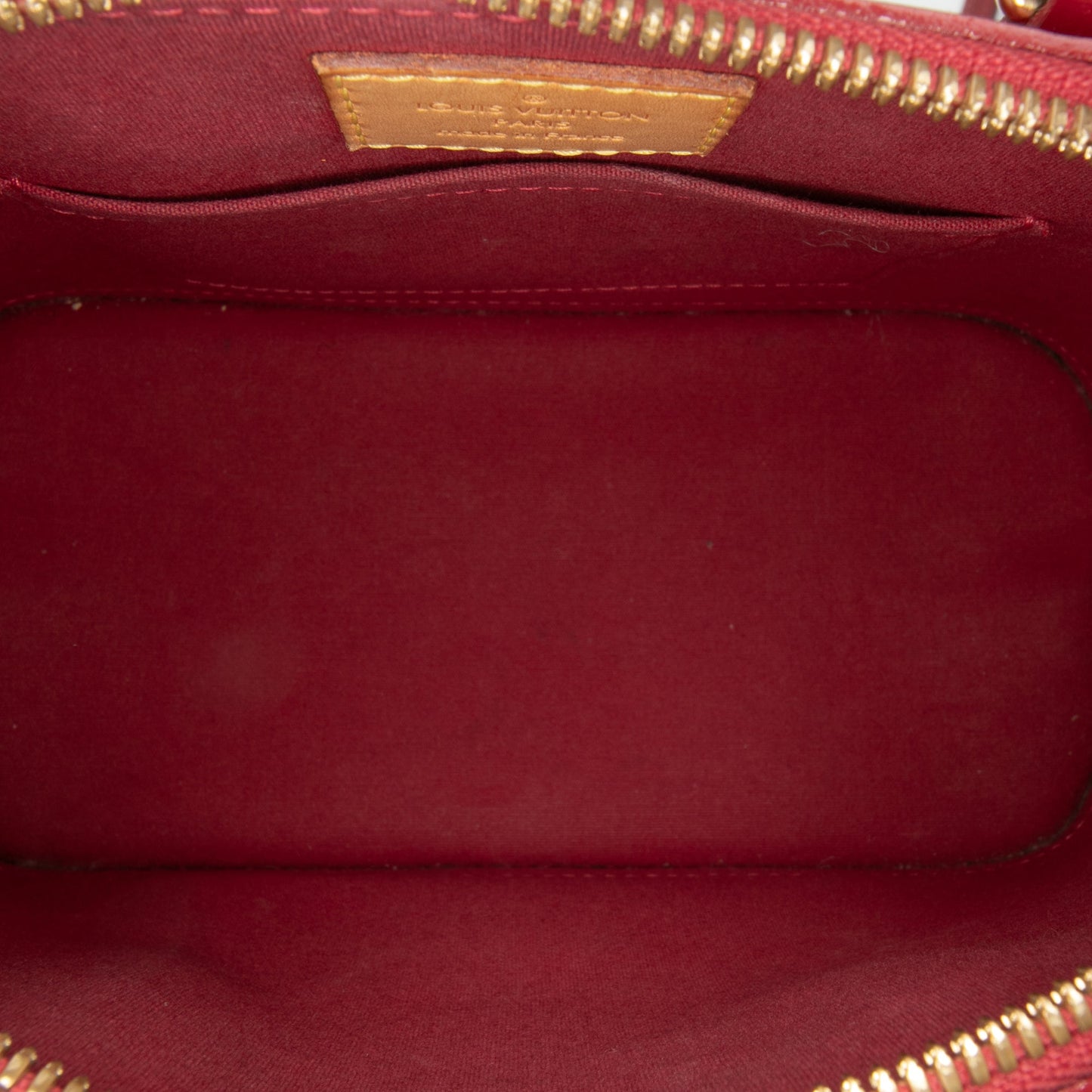 Red Louis Vuitton Monogram Vernis Alma BB Satchel