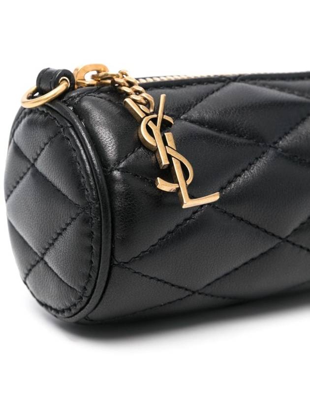Luxury Saint Laurent Trending 2025 Micro Sade Tube Lambskin Shoulder Bag Black