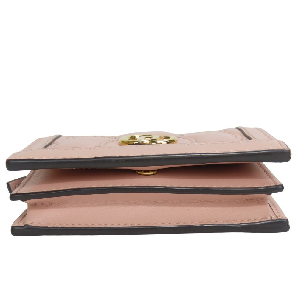 GUCCI Bifold Wallet 723786 leather pink Women