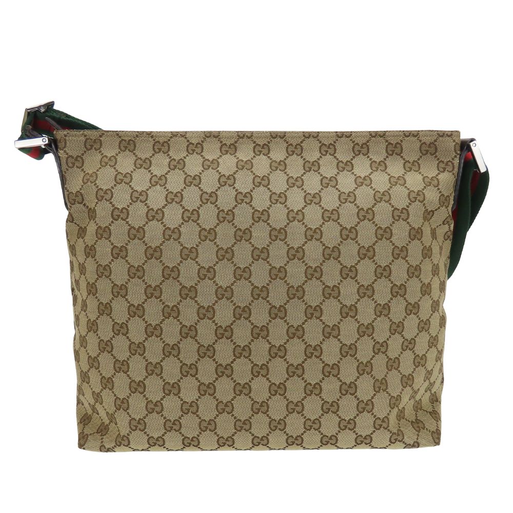 GUCCI Shoulder Bag 189751 GG canvas beige schlie line Women