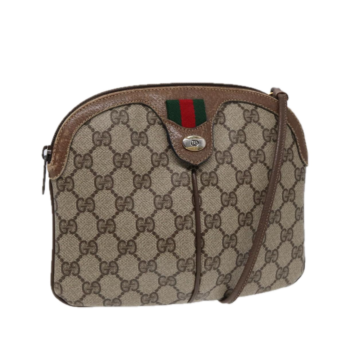Gucci Leather Canvas Shoulder Bag