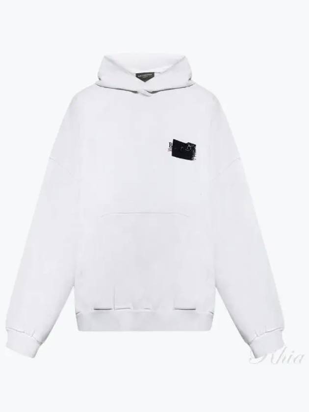 Luxury Balenciaga Trending 2026 Logo Tape Hoodie White