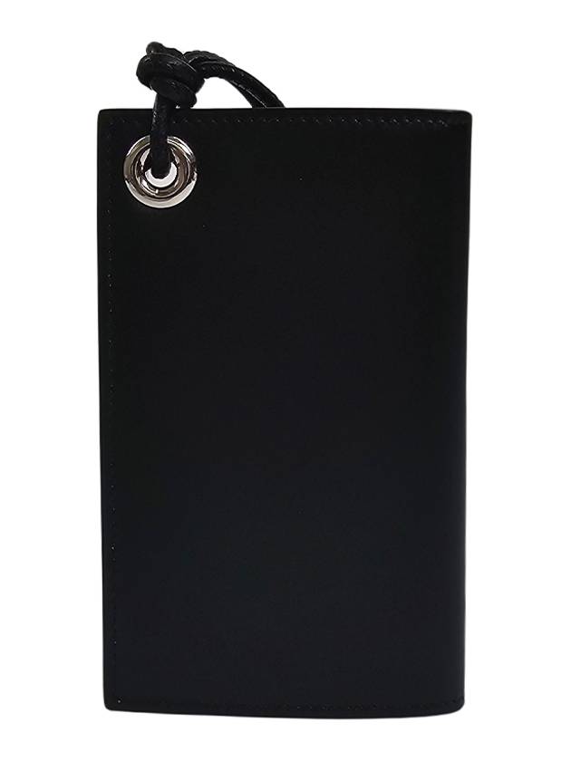 Luxury Saint Laurent Trending 2025 Men's Logo Strap Card Wallet Black