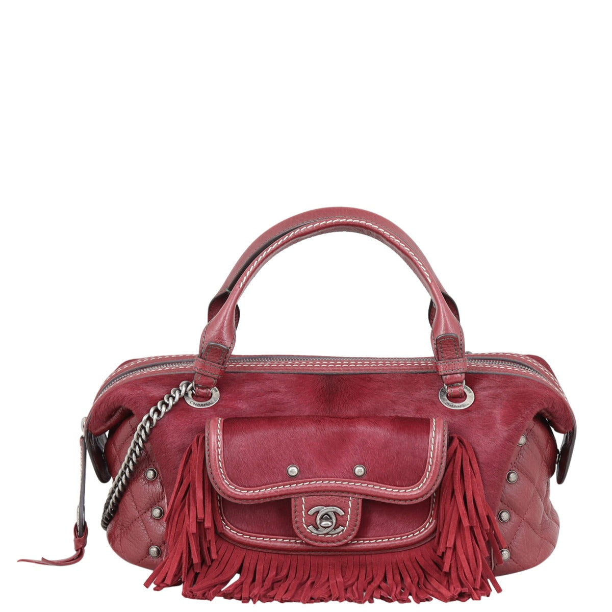 Chanel Pony Hair and Leather Paris-Dallas Bowling Fringe Bag | Calfskin