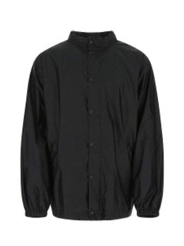 Luxury Balenciaga Trending 2026 Men's All-Over Logo Rain Jacket Black