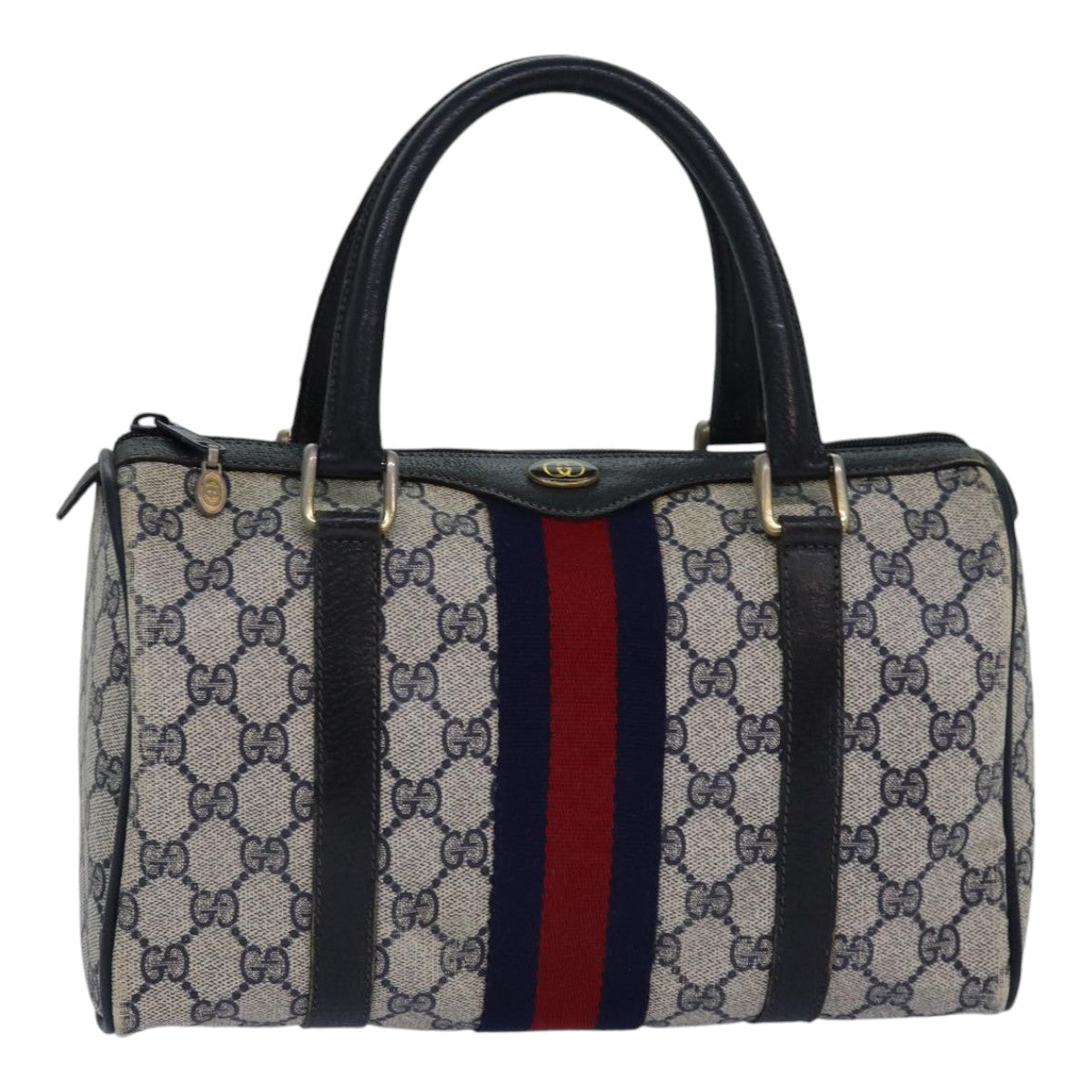 Gucci Leather Canvas Handbag