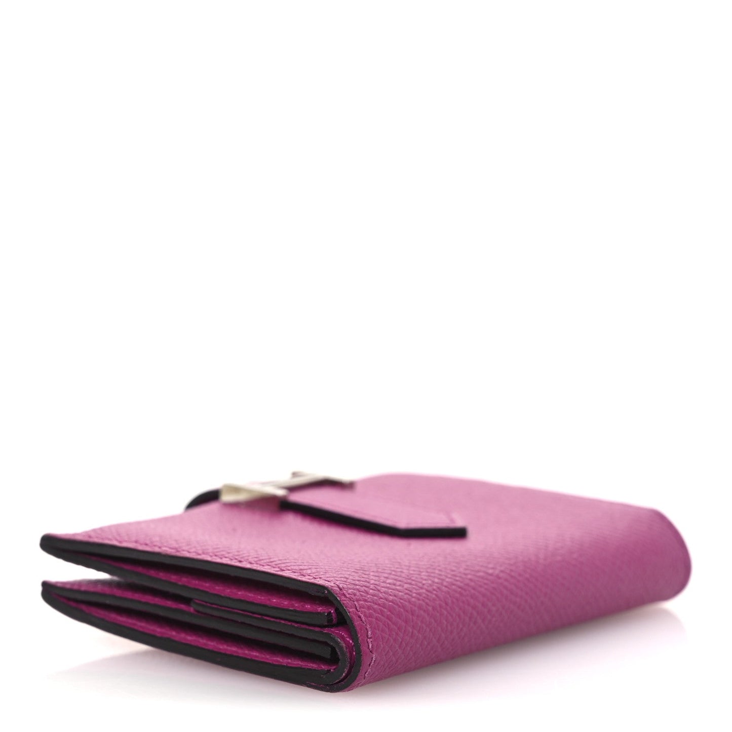 Hermes Epsom Mini Bearn Wallet Rose Pourpre