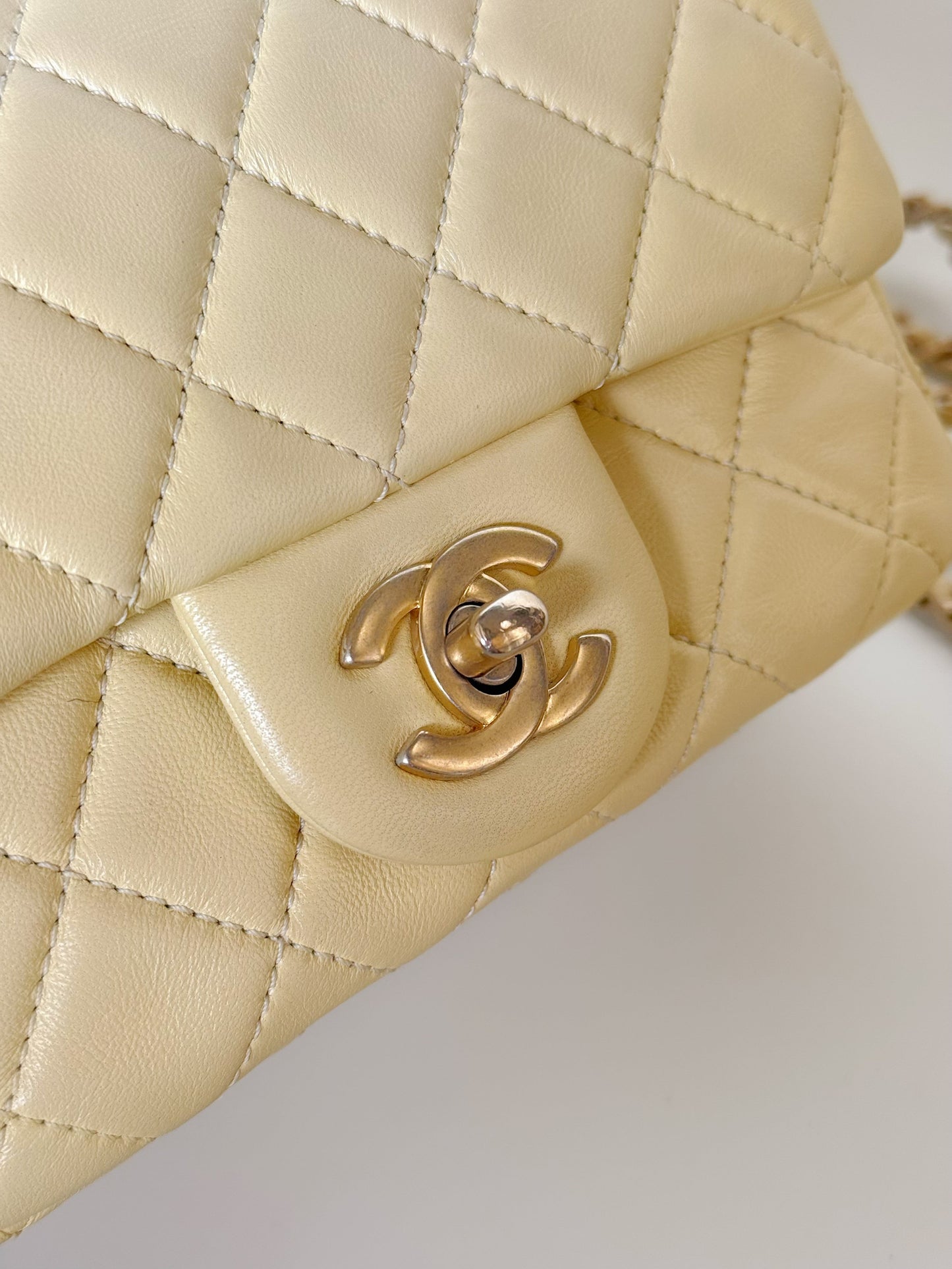 Chanel Mini Pearl Crush Square Flap Bag Lambskin