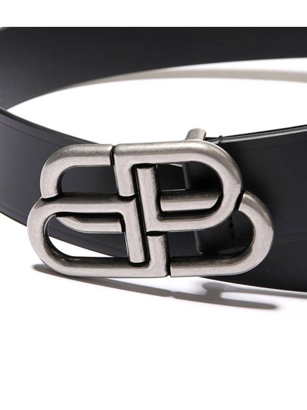 Luxury Balenciaga Trending 2026 Men's BB Buckle Large Belt Black