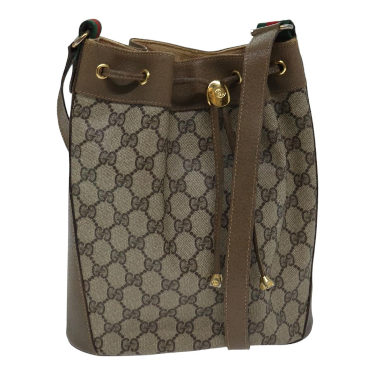 Gucci Leather Canvas Shoulder Bag