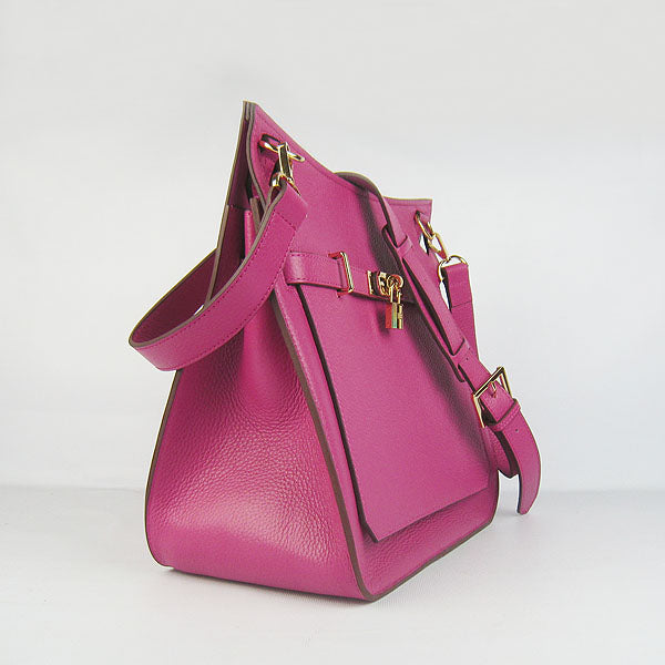 Luxury Hermes Leather Shoulder bag H6508 peach golden