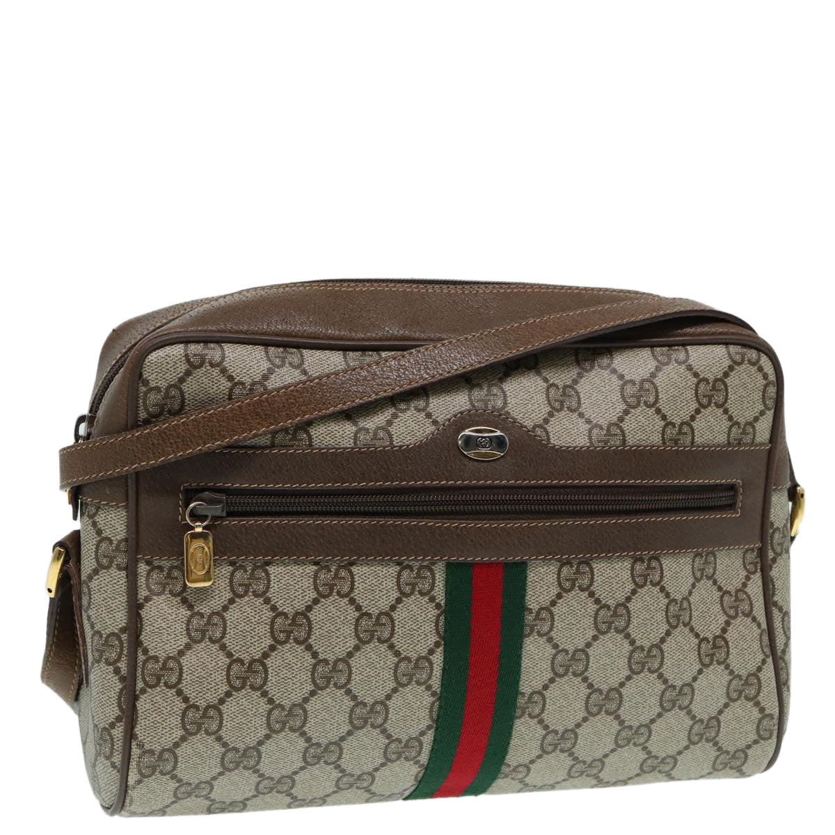 Gucci Leather Canvas Shoulder Bag