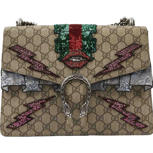 Gucci dionysus beige cloth handbag