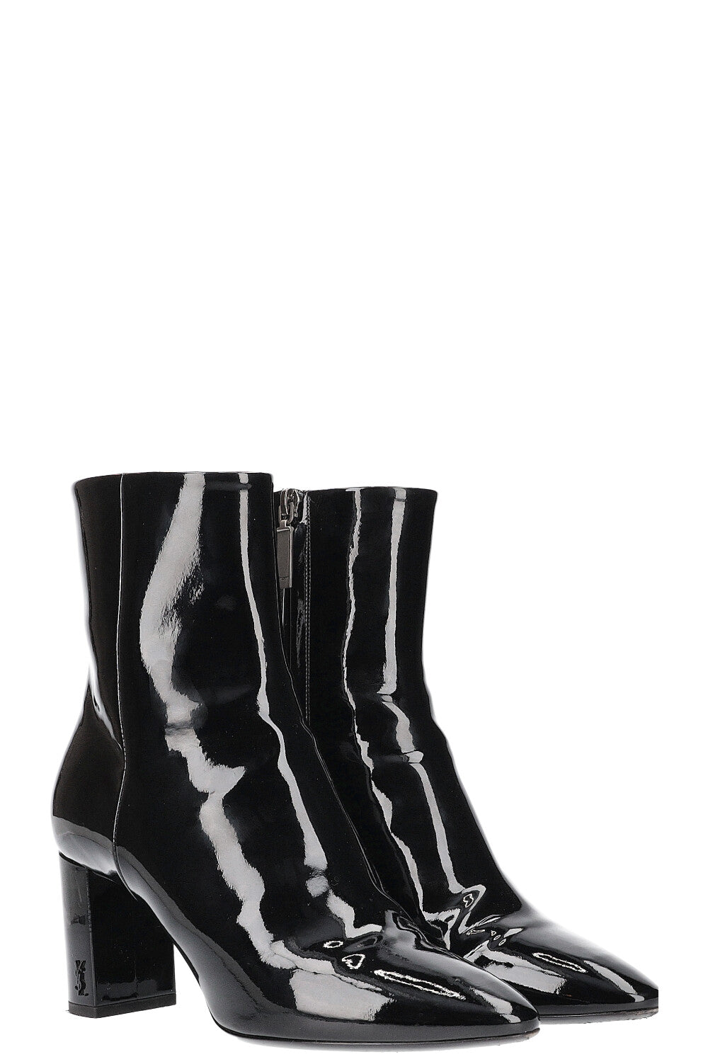 SAINT LAURENT Loulou Boots Patent Leather Black