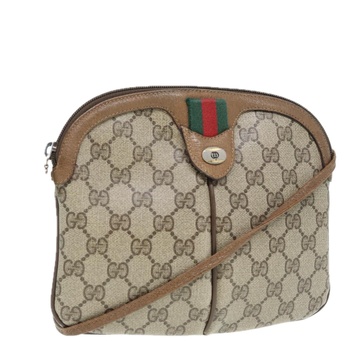 Gucci Leather Canvas Shoulder Bag
