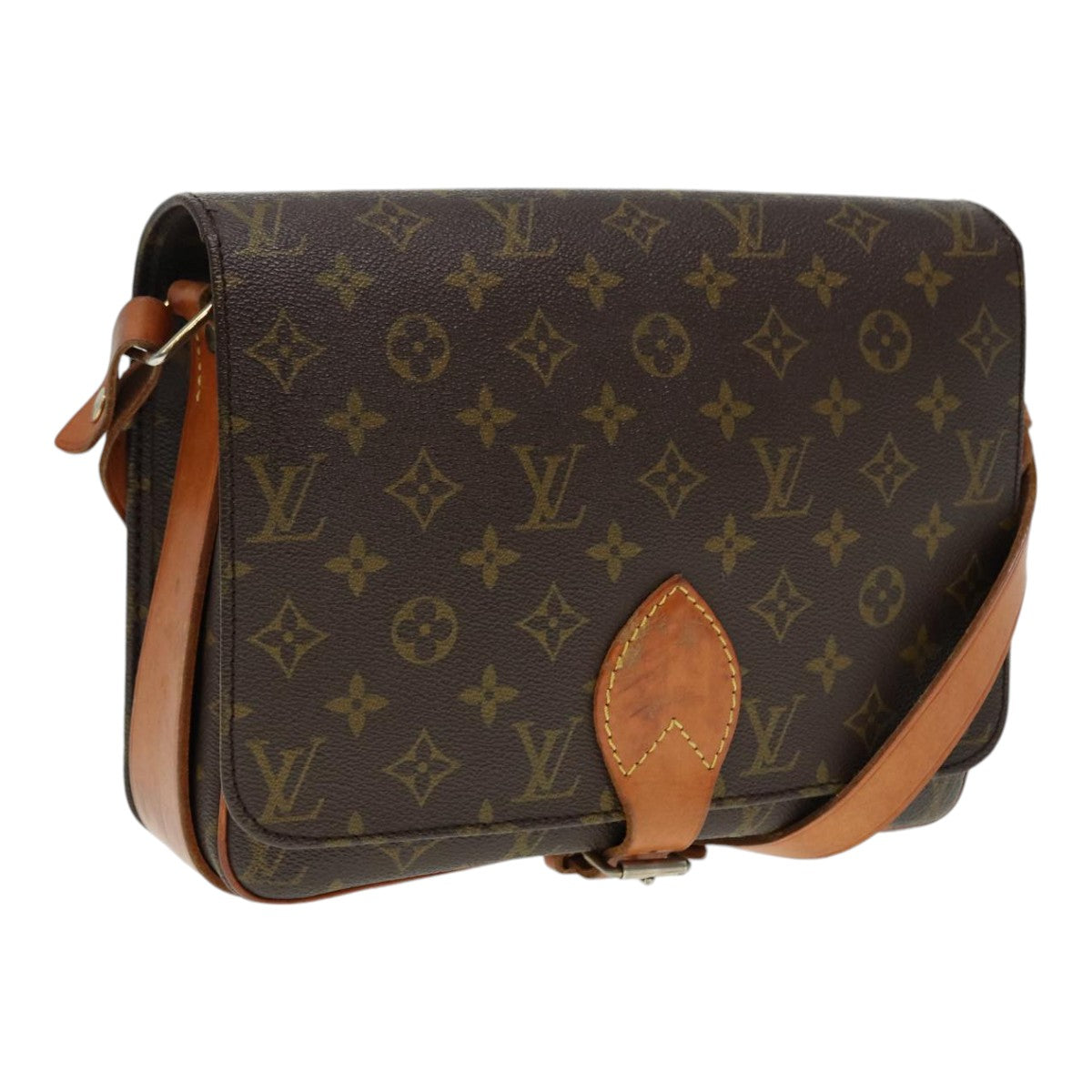 LOUIS VUITTON Monogram Cartouchiere GM Shoulder Bag   M51252 LV Auth 86369