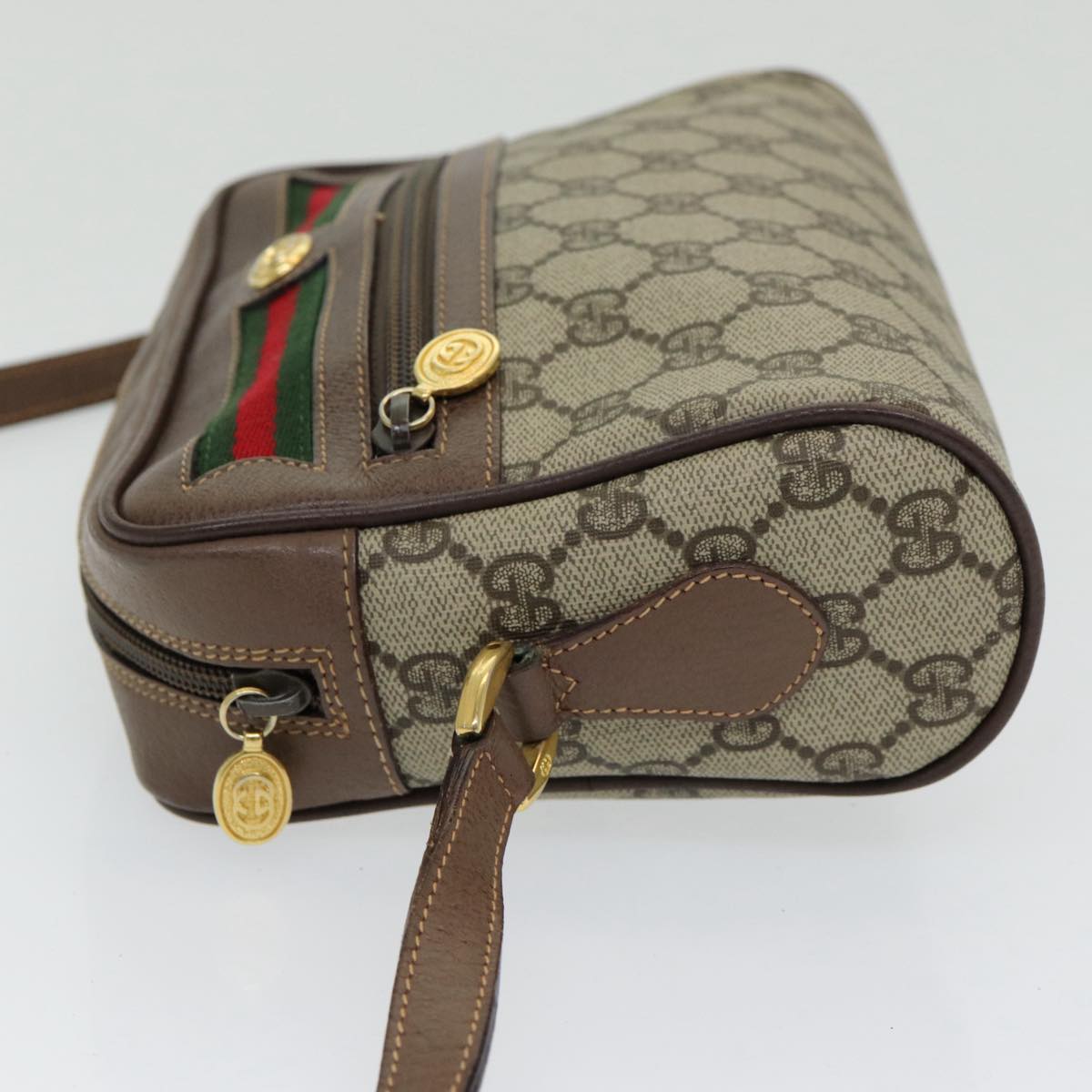 Gucci Leather Canvas Shoulder Bag