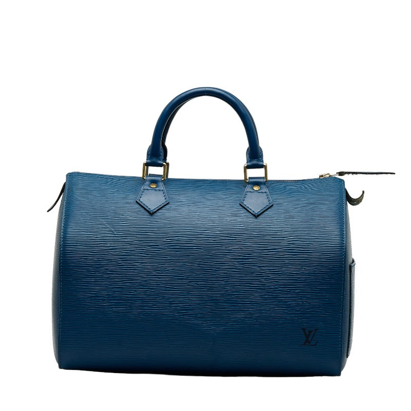 Louis Vuitton Epi Speedy 30 Handbag Mini Boston Bag M43005 Tread Blue Leather  Louis Vuitton