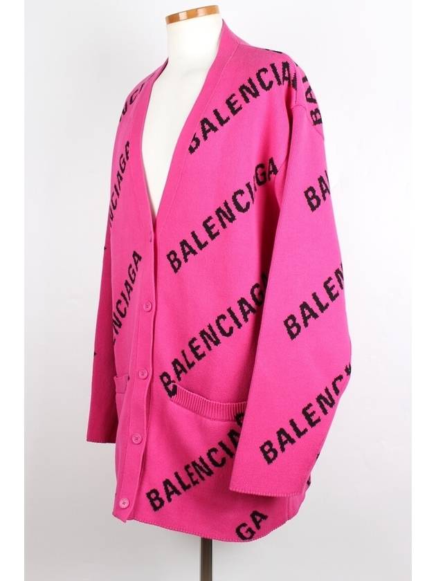 Luxury Balenciaga Trending 2026 All over multi logo cardigan M