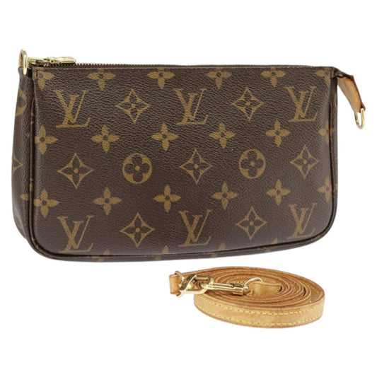 Louis Vuitton Pochette Accessoire Canvas Clutch Bag