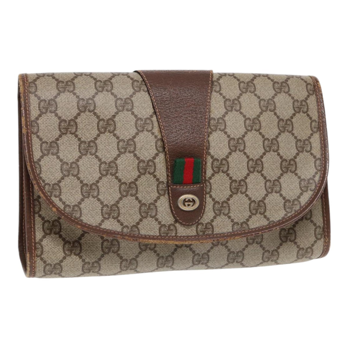 Gucci Leather Canvas Clutch