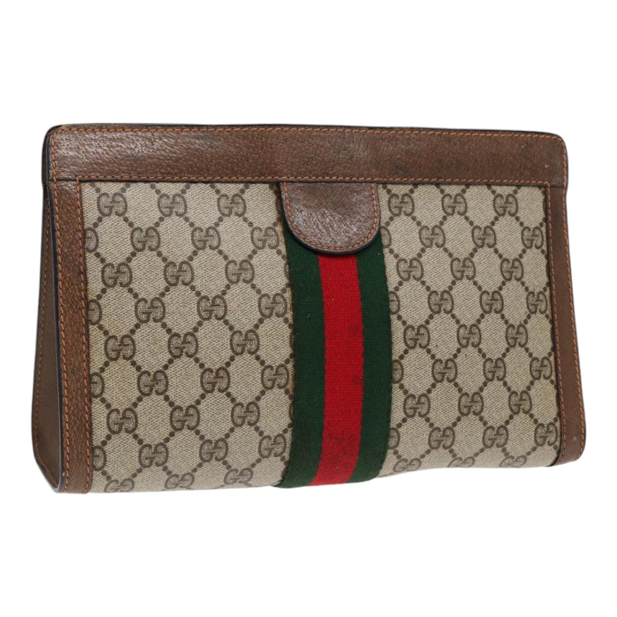 Gucci Leather Canvas Clutch