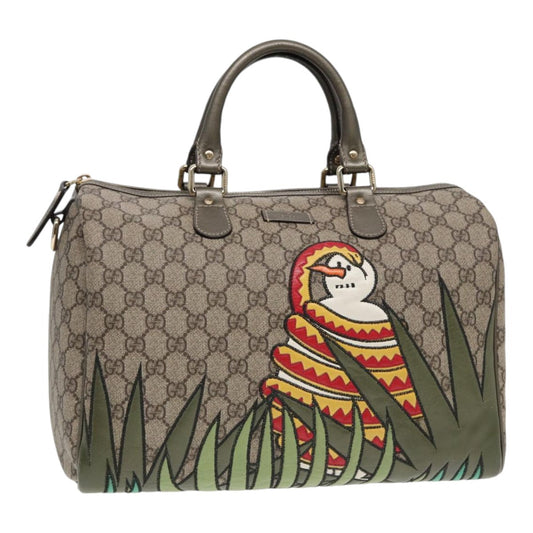 Gucci Leather Canvas Handbag