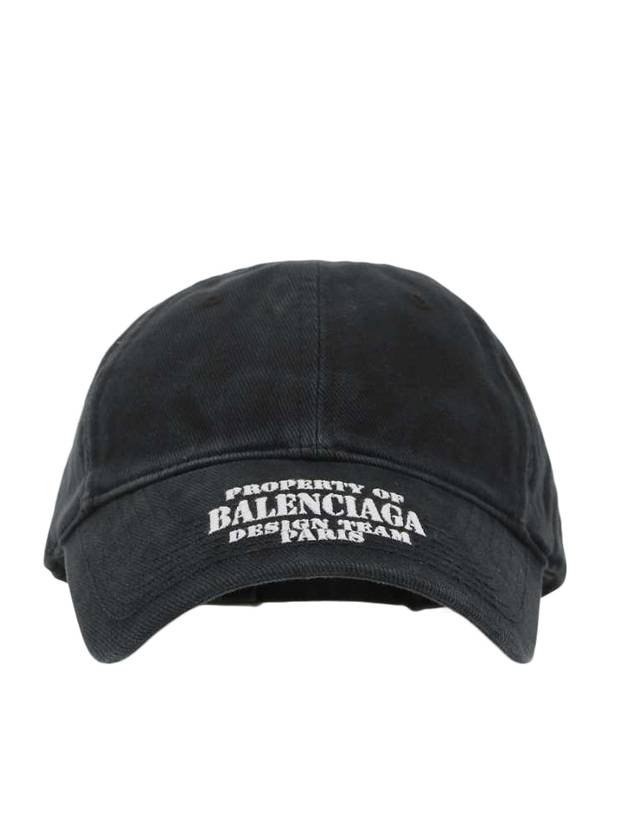 Luxury Balenciaga Trending 2026 Embroidered Property Denim Ball Cap Black