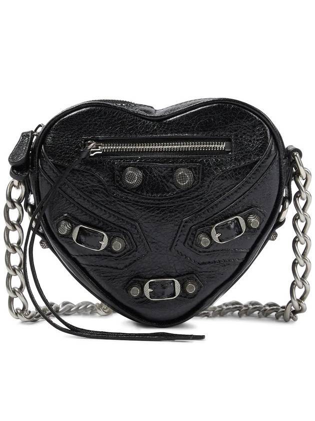 Luxury Balenciaga Trending 2026 Le Cagole Heart Cross Mini Bag Black