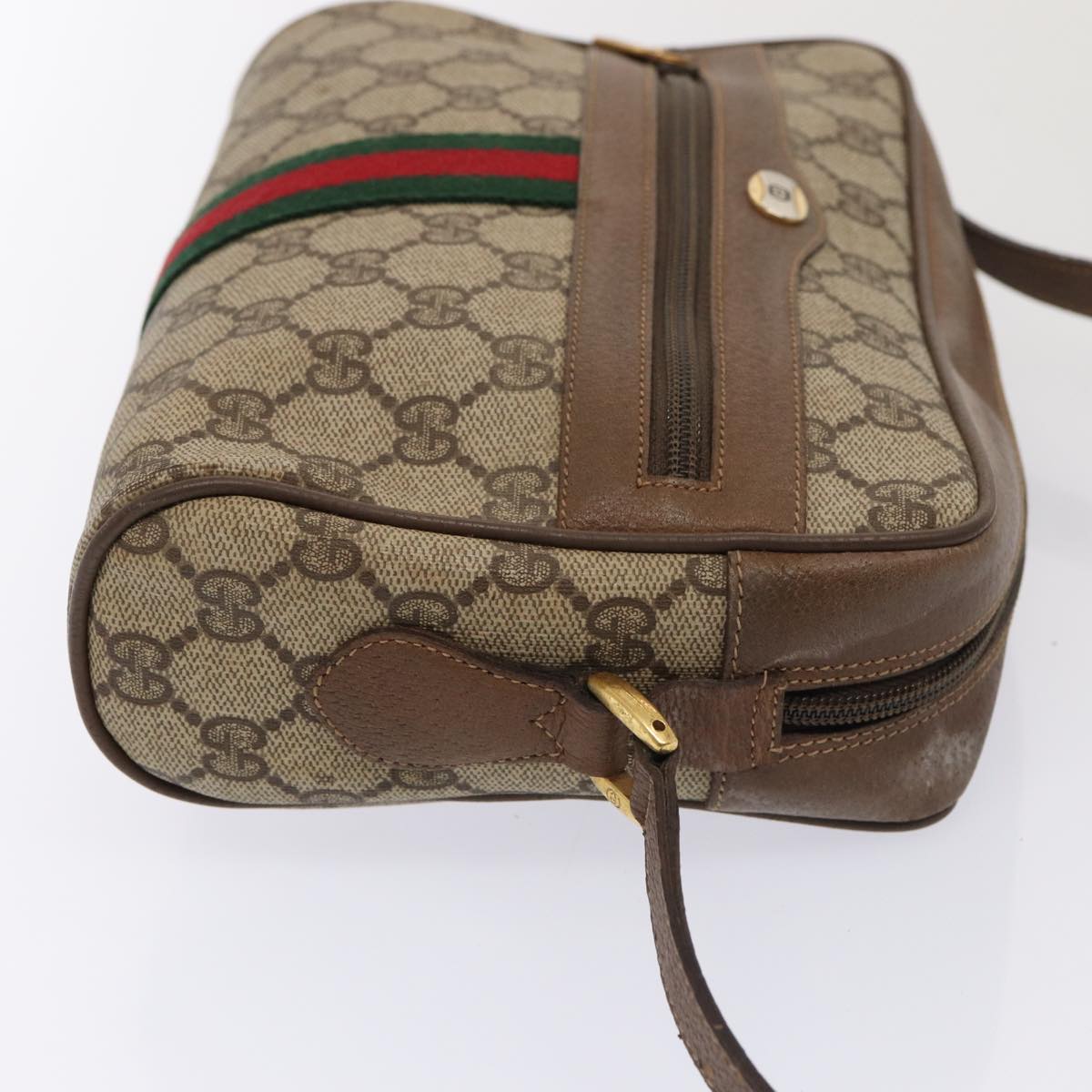 Gucci Leather Canvas Shoulder Bag