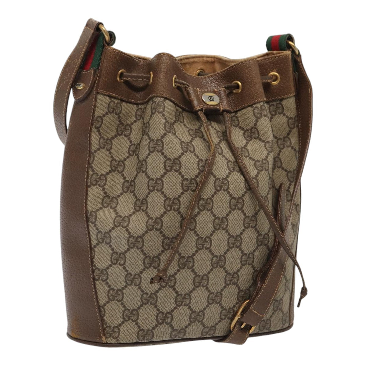 Gucci Leather Canvas Shoulder Bag