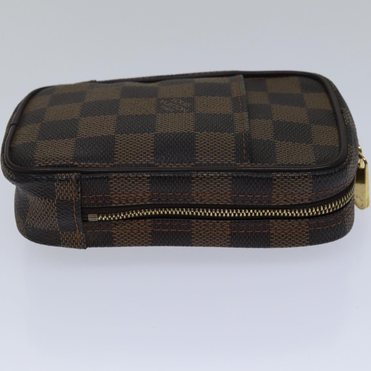 LOUIS VUITTON Damier Ebene Etui Okapi GM Pouch N61737 LV Auth 86977