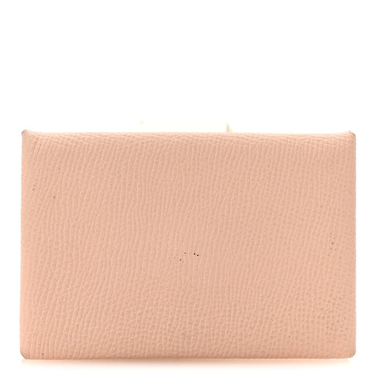 Hermes Epsom Calvi Card Case Rose Eglantine