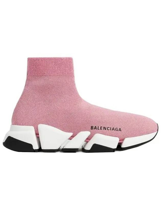 Luxury Balenciaga Trending 2026 Speed 2.0 High Top Sneakers Pink