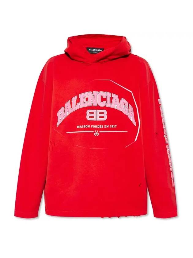 Luxury Balenciaga Trending 2026 BB Logo Hoodie Red