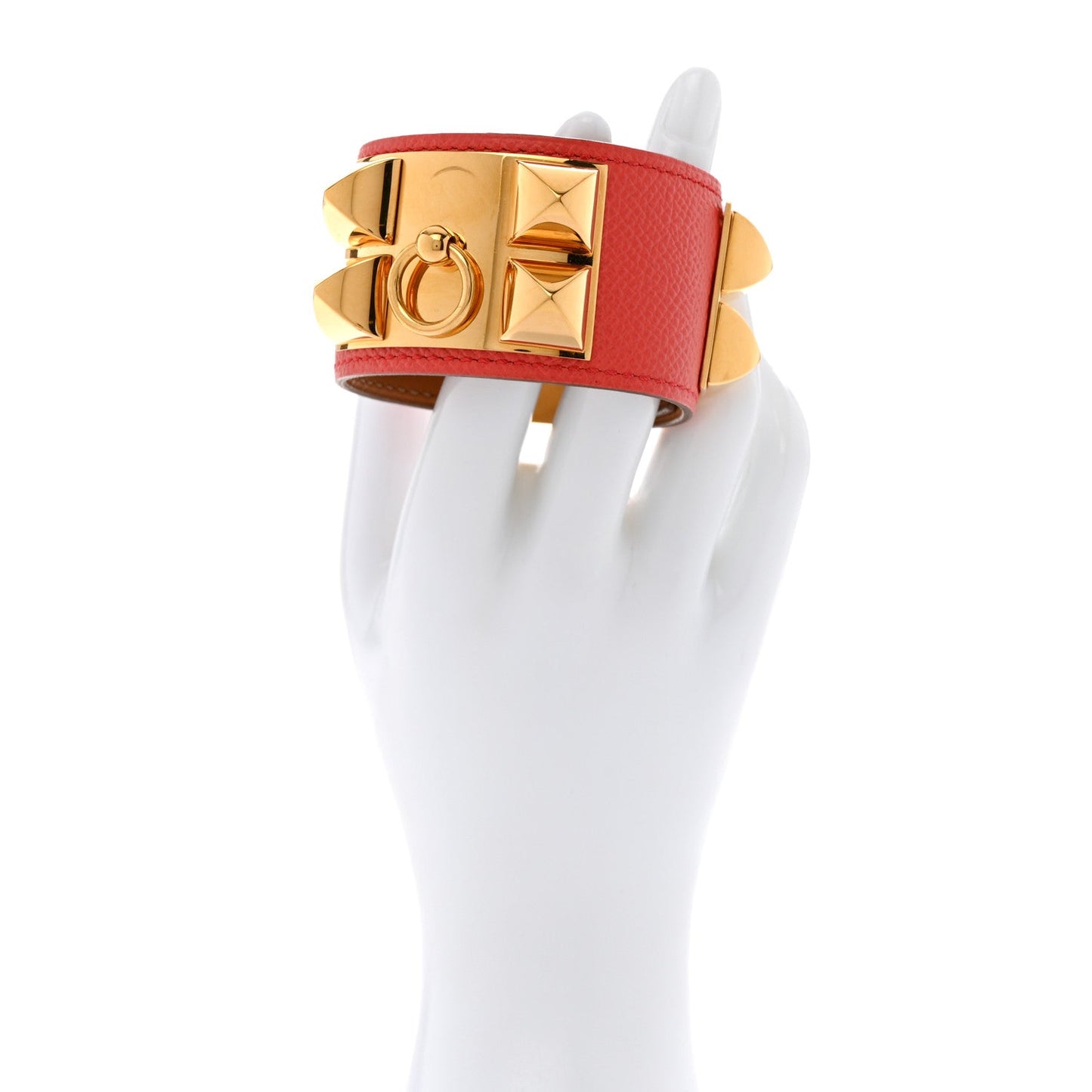 Hermes Epsom Collier De Chien CDC Bracelet S Rose Jaipur