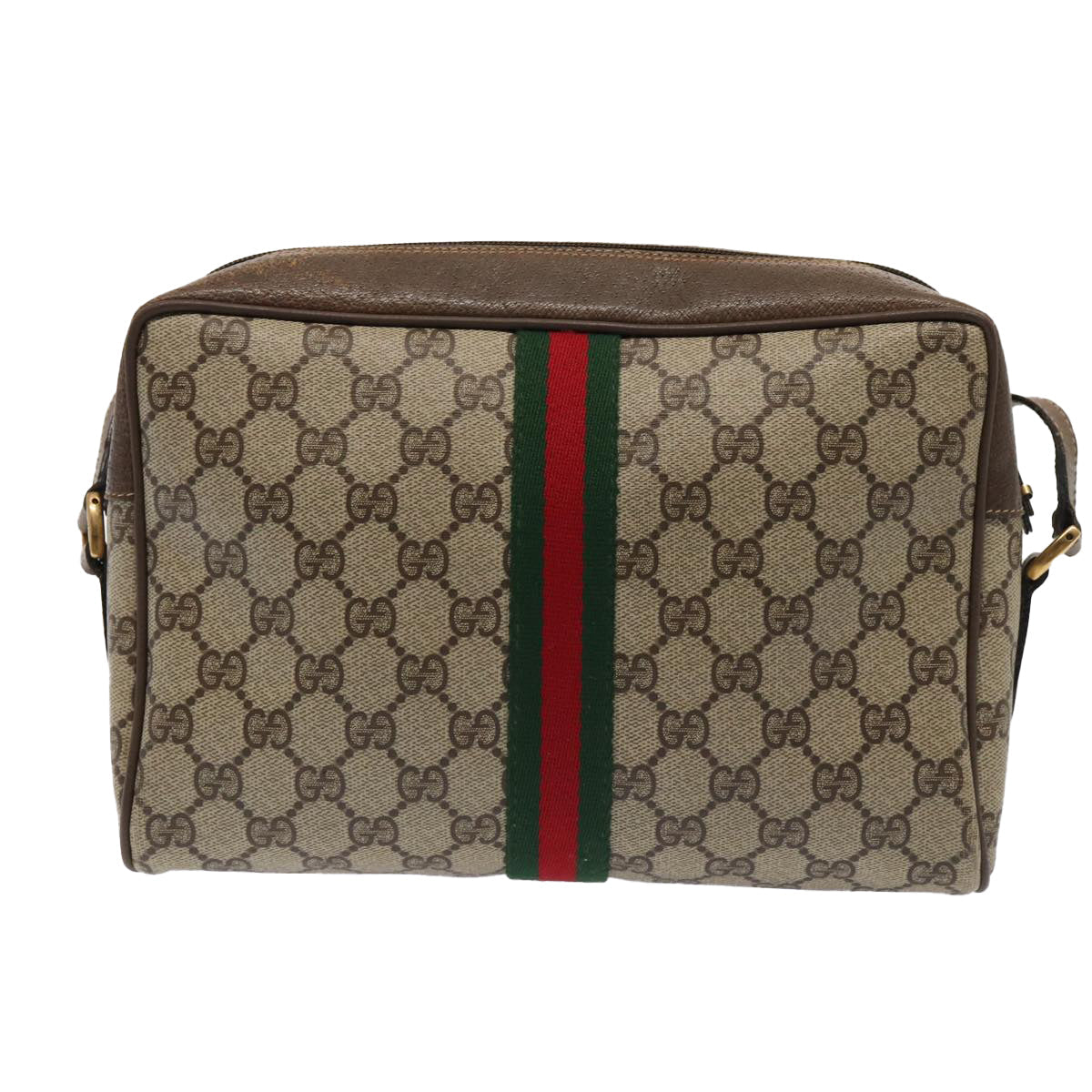 Gucci Leather Canvas Shoulder Bag