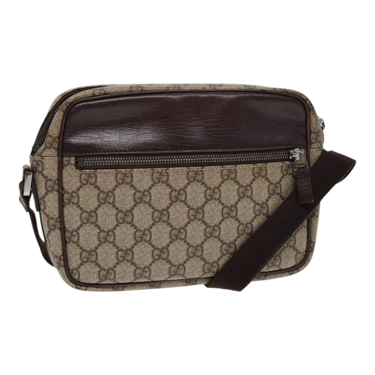 Gucci Leather Canvas Shoulder Bag