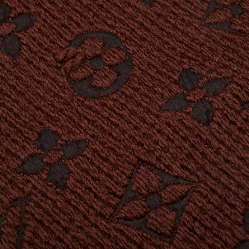Louis Vuitton Monogram Esharp Logomania M72241 Brown Black Wool Silk Louis Vuitton