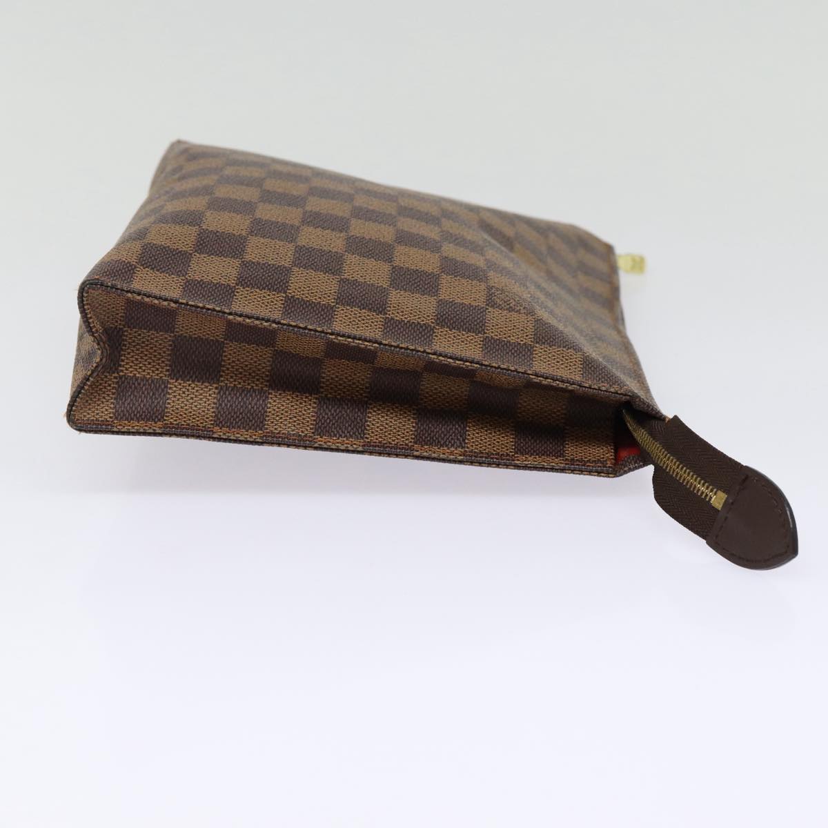 LOUIS VUITTON Damier Ebene Poche Toilette 26 Pouch N47543 LV Auth 87335