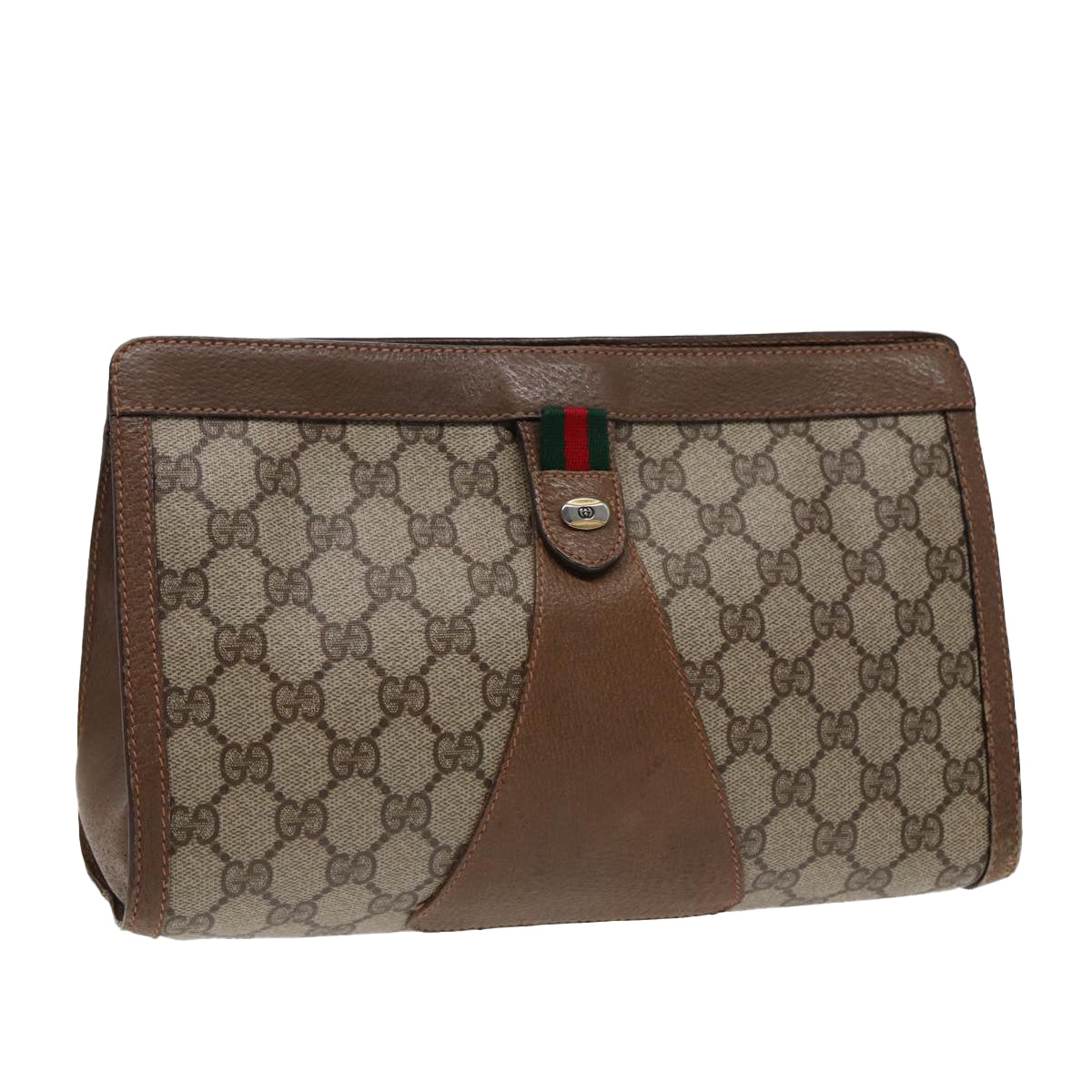 Gucci Leather Canvas Clutch