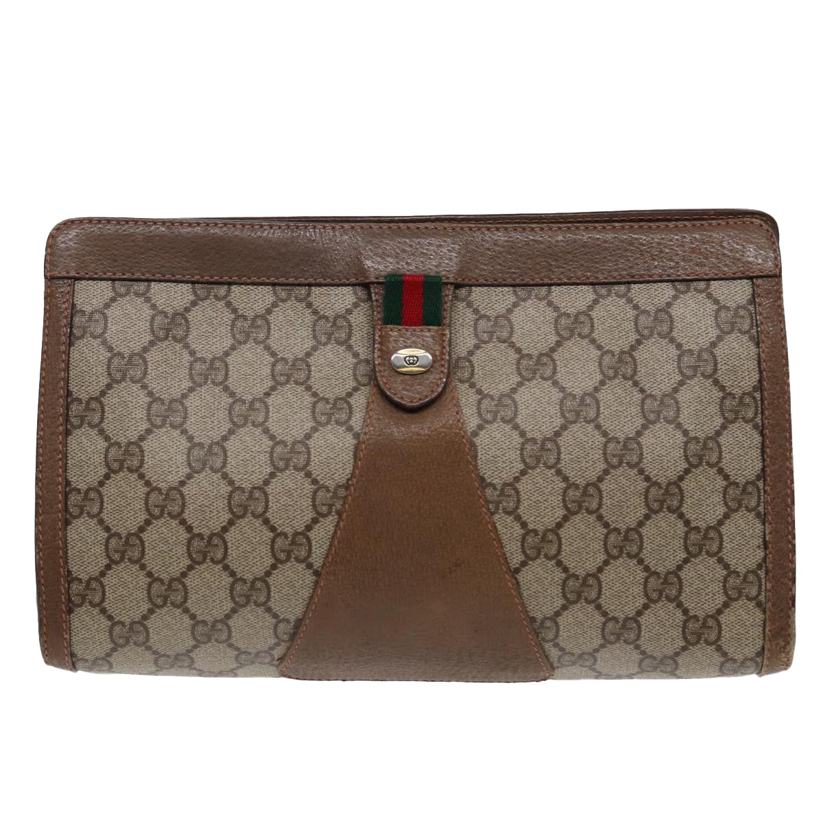 Gucci Leather Canvas Clutch