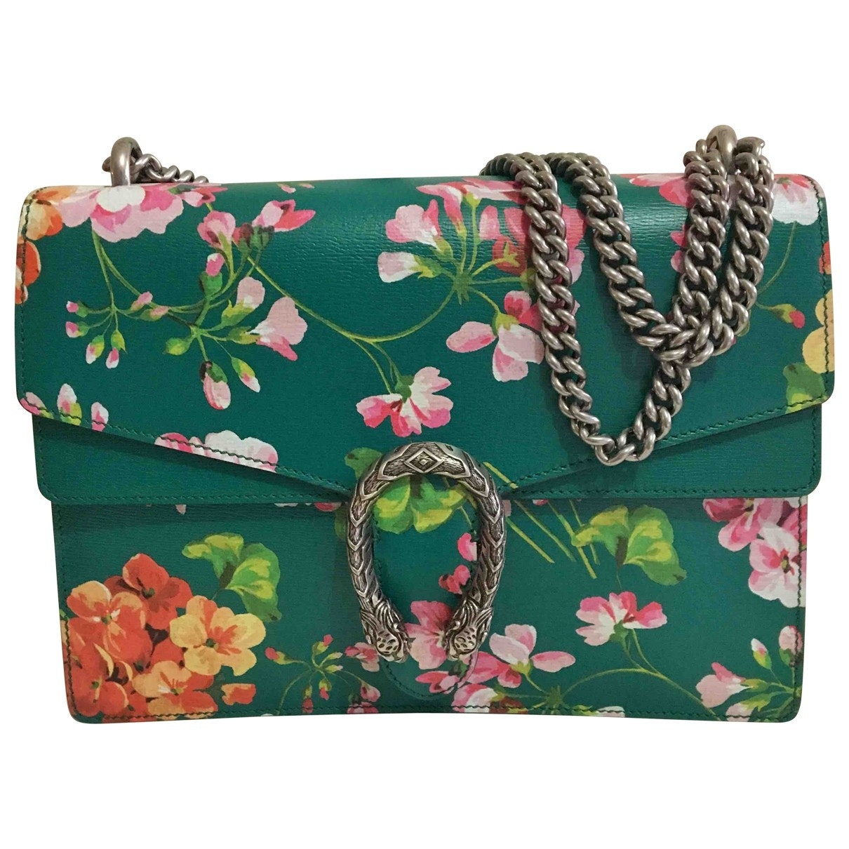 Gucci dionysus green leather handbag