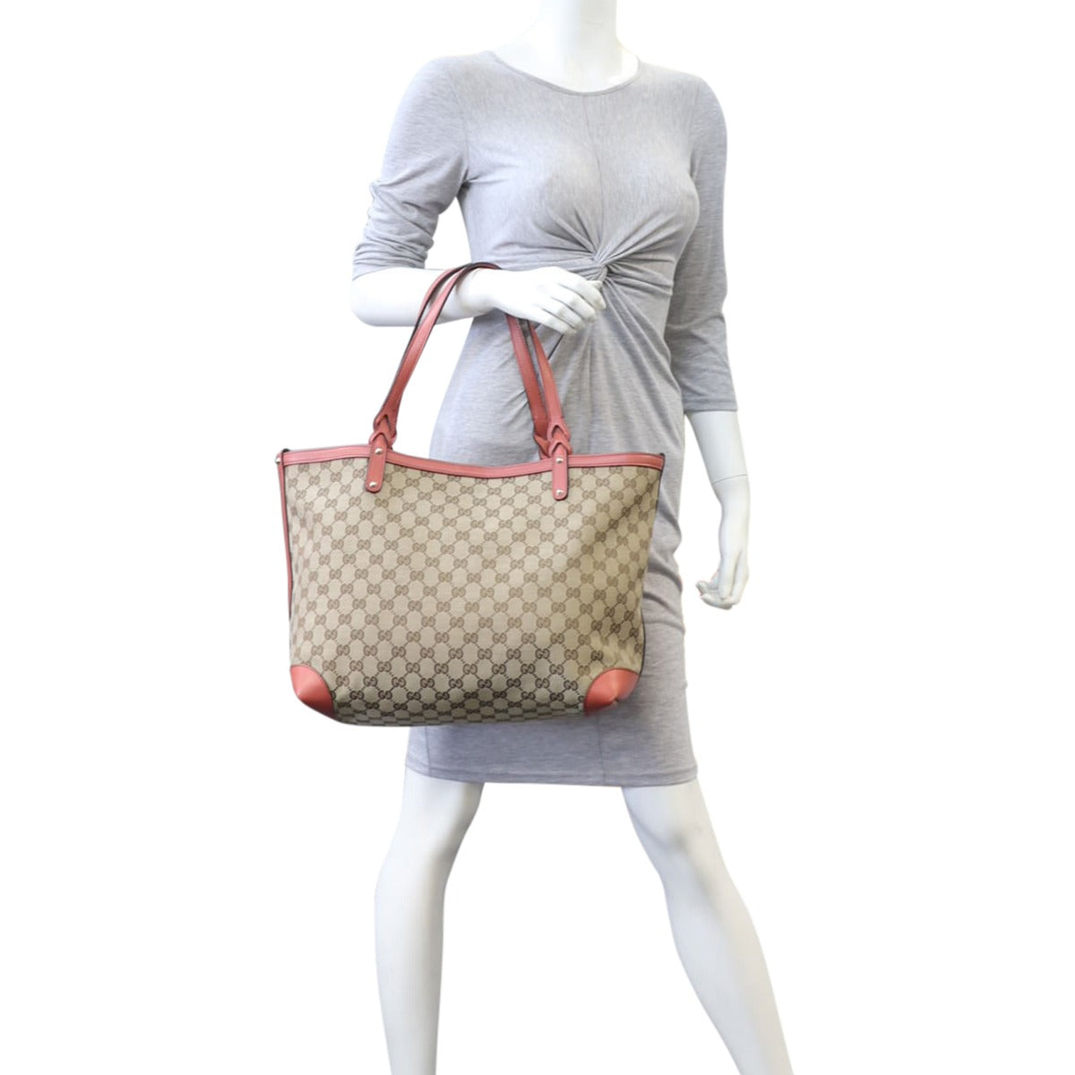 Gucci GG Canvas Craft Tote with Pouch