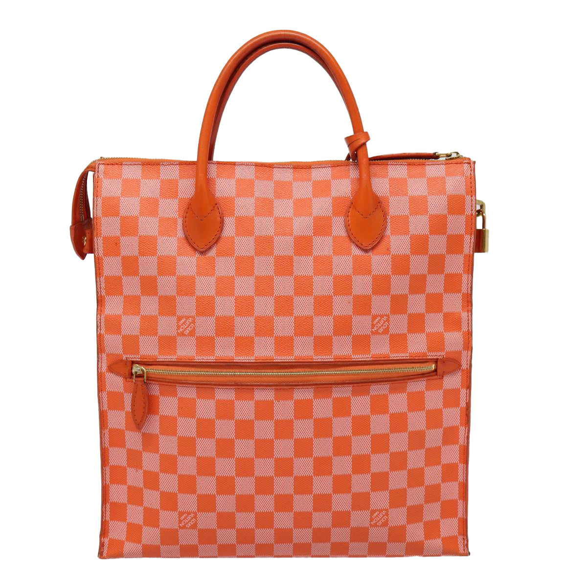 LOUIS VUITTON Damier Color Mobile Hand Bag 2way Orange Pimon N41304 Auth 87570